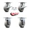 Service Caster 6 Inch Thermoplastic Rubber Caster Brakes/Swivel Locks and 2 Rigid SCC, 2PK SCC-35S620-TPRBF-SLB-BSL-2-R-2 - alternate 4
